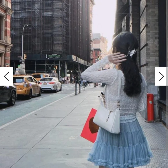 Urban Outfitters Blue Ruffled Mini Skirt - Picture 3 of 5
